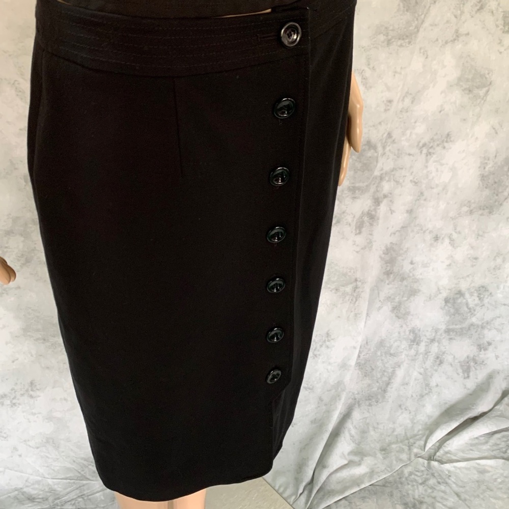 Talbots black skirt, size 10, button down front